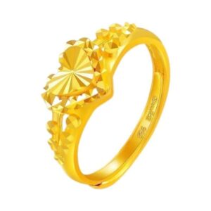 Gold Ring Heart Shape