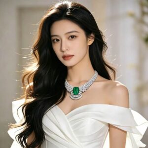 Emerald Necklace Set (Model Display)