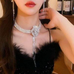 Crystal Choker Necklace (Model)