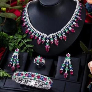 Multicolor Gemstone Necklace Set